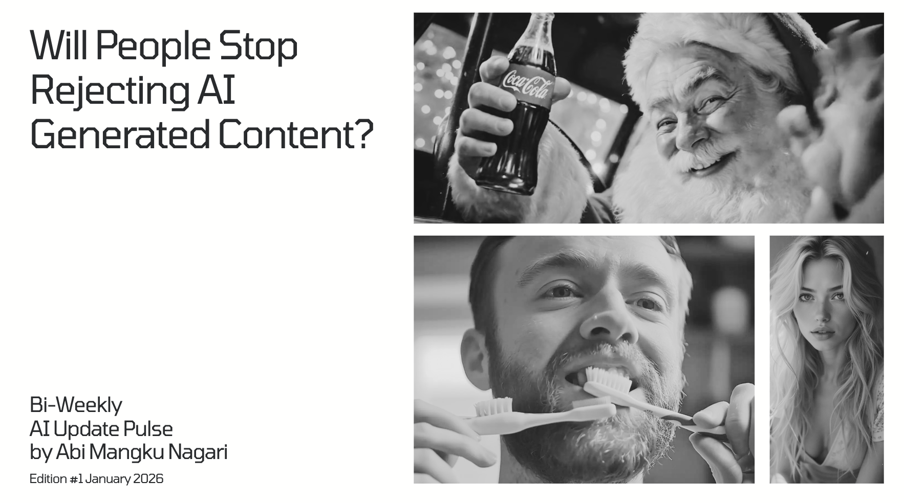 Biweekly AI Pulse – Edition #1 January 2026 | Will People Ever Accept AI-Generated Content?